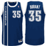 Kevin Durant Oklahoma City Thunder #35 Navy Swingman Basketball Jersey by Adidas