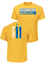 Klay Thompson Golden State Warriors Mens Gold Vertical Short Sleeve T Shirt