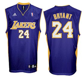 Kobe Bryant Los Angeles Lakers Youth NBA Replica Basketball Jersey By Adidas