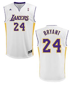 Kobe Bryant Youth White Replica Jersey by Adidas