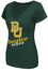 Ladies Baylor Bears Green Tabloid V-Neck Tee Shirt by Colosseum