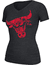 Ladies Chicago Bulls Heather Black Energy Logo V Neck Shirt by Adidas