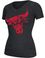 Ladies Chicago Bulls Heather Black Energy Logo V Neck Shirt by Adidas