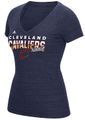 Ladies Cleveland Cavaliers Adidas Horizon Lines V Neck Tee Shirt