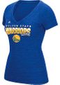 Ladies Golden State Warriors Adidas Horizon Lines V Neck Tee Shirt