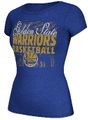 Womens Golden State Warriors Adidas Slim Fit Tee Shirt-Dimple Texture Shine