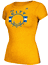 Ladies Golden State Warriors Adidas Gold The City Cap Sleeve Tee Shirt