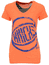 Ladies New York Knicks Heather Orange Energy Logo V Neck Shirt by Adidas