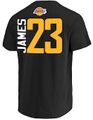 Lebron James Los Angeles Lakers Mens Black Vertical Short Sleeve T Shirt on Sale