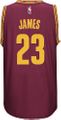 LeBron James Youth Cleveland Cavaliers Wine Replica Basketball Jersey by Adidas