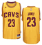 LeBron James Cleveland Cavaliers Gold Swingman Basketball Jersey by Adidas