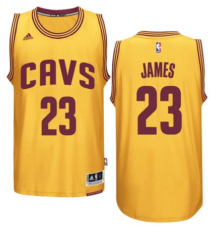 LeBron James Cleveland Cavaliers Gold Swingman Basketball Jersey by Adidas