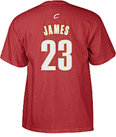 LeBron James Cleveland Cavaliers Youth Wine NBA Two Sided T Shirt By Adidas on Sale
