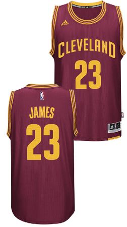 LeBron James Youth Cleveland Cavaliers Wine Replica Basketball Jersey by Adidas
