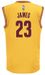 LeBron James Youth Cleveland Cavaliers Gold Embroidered Swingman Basketball Jersey by Adidas