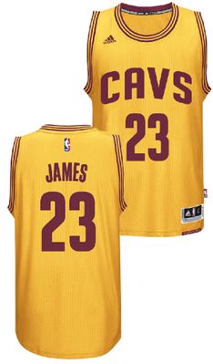 Lebron James Youth Cleveland Cavaliers Gold Replica Basketball Jersey by Adidas
