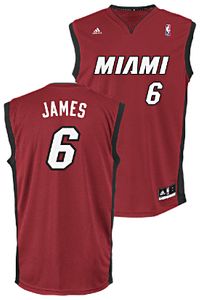 Lebron James Youth Miami Heat Rio Red Replica Basketball Jersey