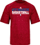 Los Angeles Clippers Adidas Heather Red Authentic On-Court Practice Climalite Short Sleeve T Shirt