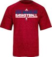 Los Angeles Clippers Adidas Heather Red Authentic On-Court Practice Climalite Short Sleeve T Shirt