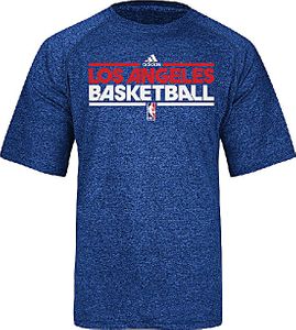 Los Angeles Clippers Adidas New Authentic On-Court Practice Climalite Performance SS T Shirt