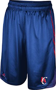 Los Angeles Clippers Blue Embroidered 12 inch Inseam Hoop Shorts by Adidas