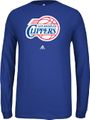 Los Angeles Clippers Blue Primary Logo Long Sleeve Tee Shirt by Adidas