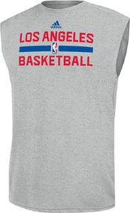 Los Angeles Clippers Grey Climalite Practice Sleeveless Shirt by Adidas