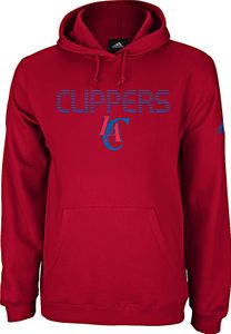 Los Angeles Clippers NBA Playbook Embroidered Red Hooded Sweatshirt by Adidas