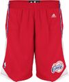 Los Angeles Clippers Red Embroidered Swingman Shorts By Adidas