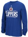 Los Angeles Clippers Royal Cut The Net Adidas Long Sleeve Tee Shirt