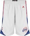 Los Angeles Clippers White Embroidered Swingman Shorts By Adidas