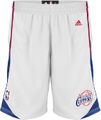 Los Angeles Clippers Youth White Inseam NBA Replica Basketball Shorts By Adidas
