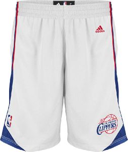 Los Angeles Clippers Youth White Inseam NBA Replica Basketball Shorts By Adidas