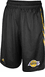 Los Angeles Lakers Black Embroidered 12 inch Inseam Hoop Shorts by Adidas