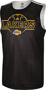 Los Angeles Lakers Black Overtime Hustle Tank Top by Adidas