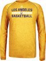 Los Angeles Lakers Heather Gold Climalite Practice Long Sleeve Shirt by Adidas