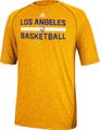 Los Angeles Lakers Heather Gold Climalite Practice Short Sleeve Shirt by Adidas