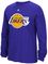 Los Angeles Lakers Purple Cut The Net Adidas Long Sleeve Tee Shirt