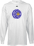Los Angeles Lakers Mesh Ball NBA White Long Sleeve Tee Shirt By Adidas
