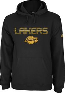 Los Angeles Lakers NBA Playbook Embroidered Black Hooded Sweatshirt by Adidas