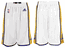 Los Angeles Lakers New Adult White Tackle Twill Logo Swingman Shorts By Adidas