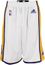 Los Angeles Lakers New Adult White Tackle Twill Logo Swingman Shorts By Adidas