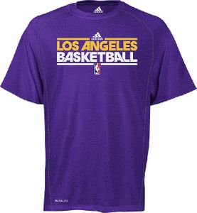Los Angeles Lakers Purple ClimaLite Performance  Shirt by Adidas