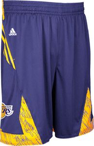 Los Angeles Lakers Purple NBA Pre-Game Authentic Basketball Shorts by Adidas