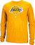 Los Angeles Lakers Gold Primary Logo Long Sleeve Tee Shirt by Adidas