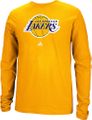 Los Angeles Lakers Gold Primary Logo Long Sleeve Tee Shirt by Adidas