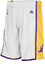 Los Angeles Lakers White Embroidered Swingman Shorts By Adidas