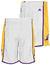 Los Angeles Lakers White Embroidered Swingman Shorts By Adidas