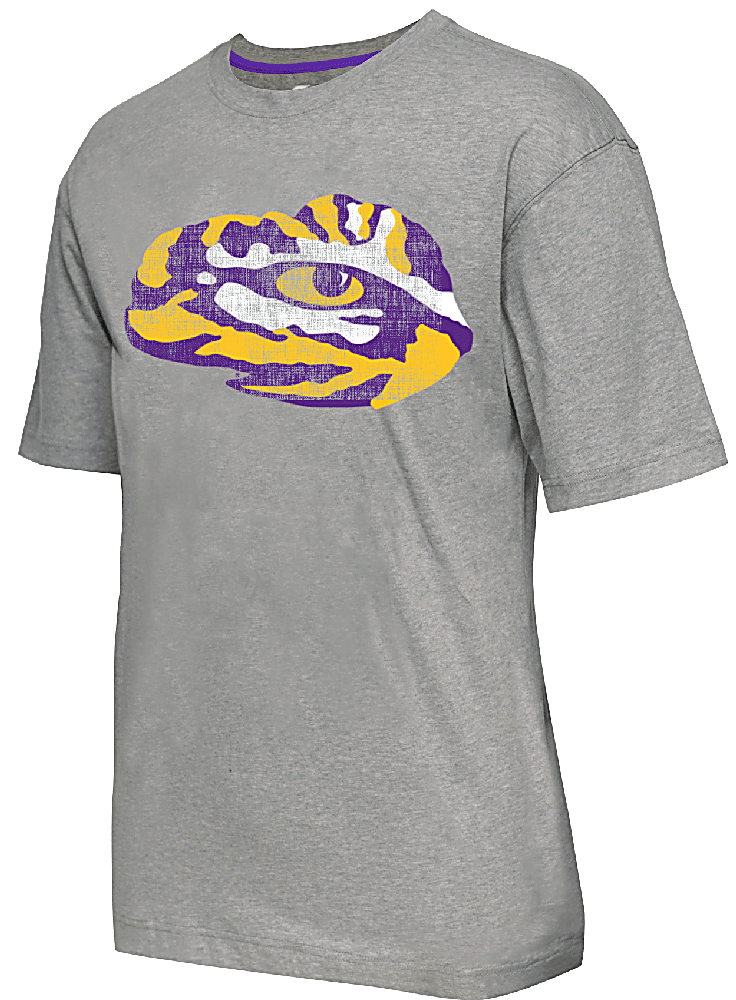 LSU Tigers Mens Grey Colossal Short Sleeve T Shirt by Colosseum LSU