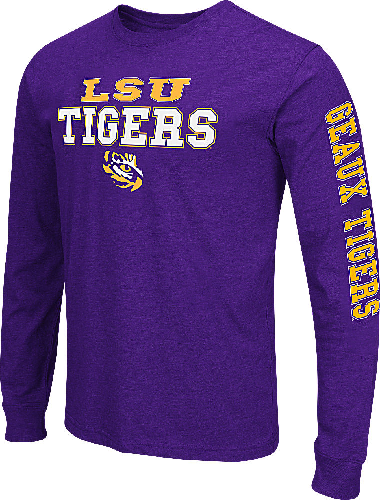 LSU Tigers Mens Purple Colosseum Game Changer Long Sleeve T Shirt LSU